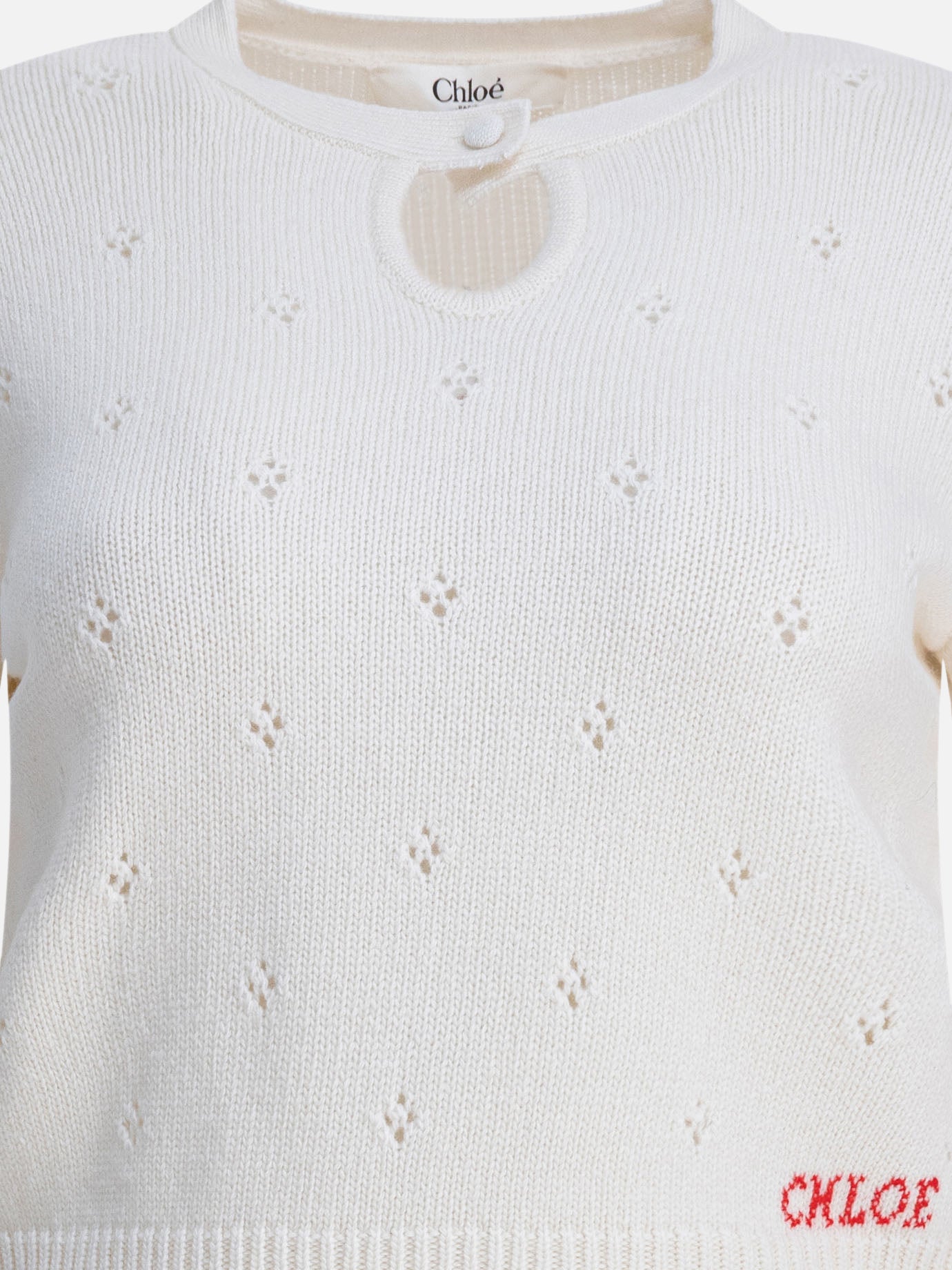 Maglioni girocollo Solid colour  Bianco - Chloé Donna | PDP | VIETTI Online Store | thumbnail_3