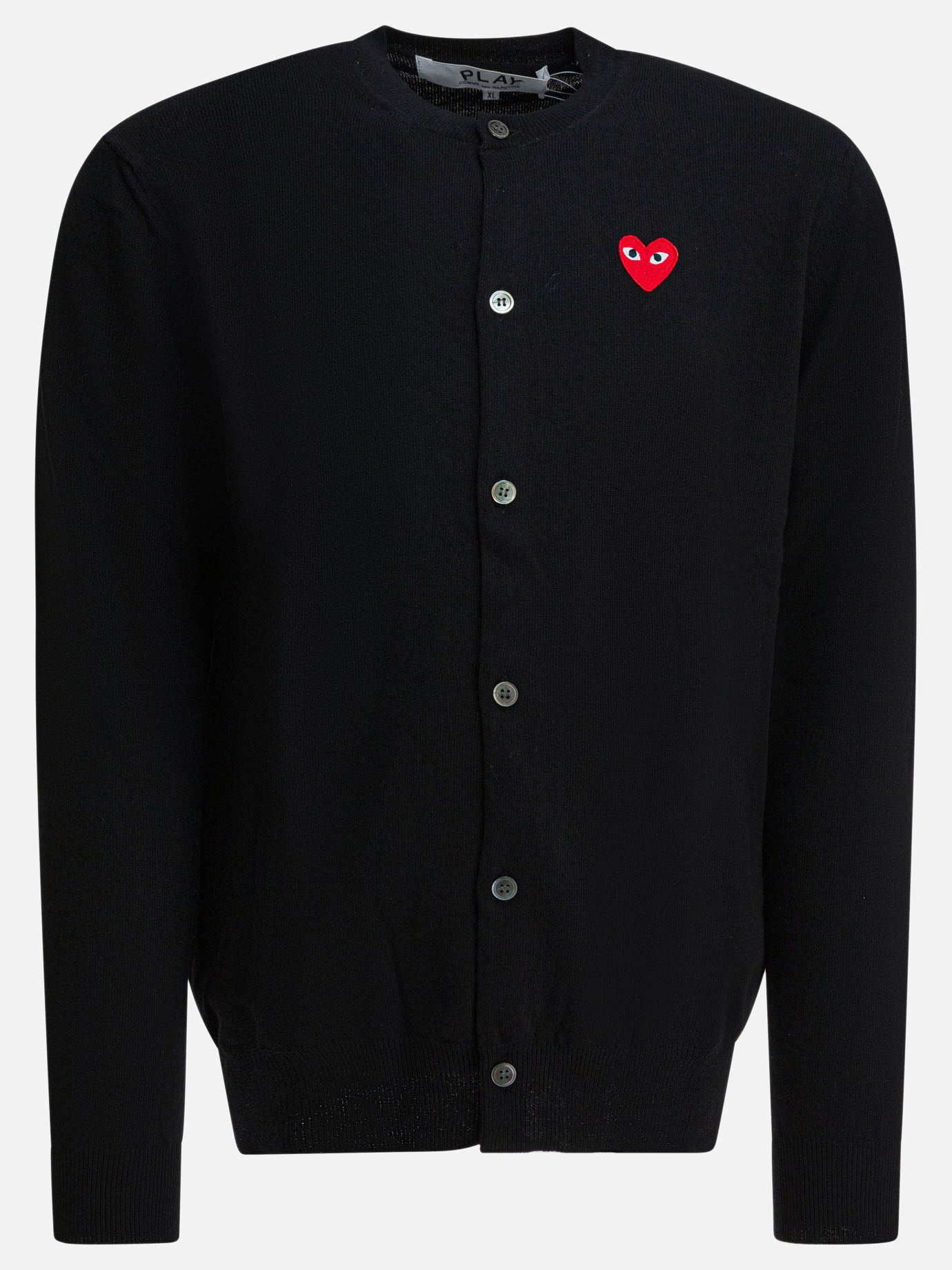 Cardigan Logo  Nero - Comme Des Garçons Play Uomo | PDP | VIETTI Online Store | thumbnail