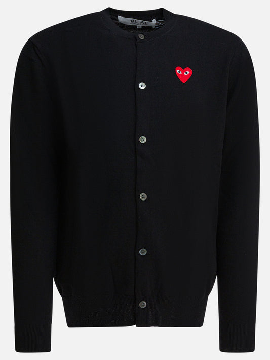Cardigan Logo  Nero - Comme Des Garçons Play Uomo | PLP | VIETTI Online Store 
