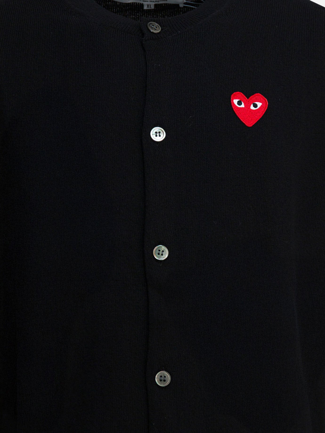 Cardigan Logo  Nero - Comme Des Garçons Play Uomo | PDP | VIETTI Online Store | thumbnail_3
