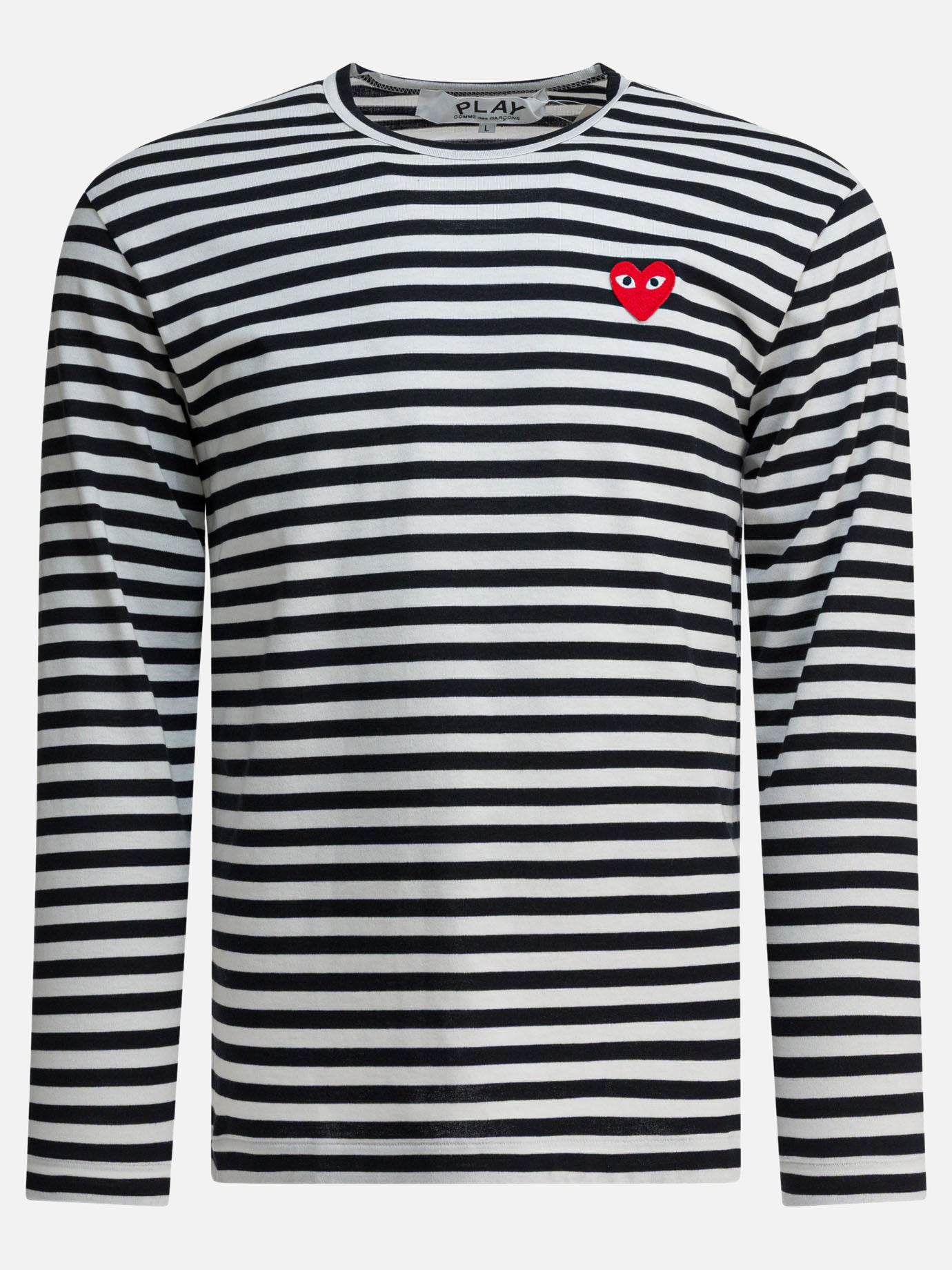 Crewneck t-shirts Striped  Black - Comme Des Garçons Play Men | PDP | VIETTI Online Store | thumbnail