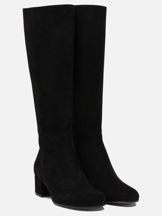 Al ginocchio 100% suede - 100% leather  Nero - Gianvito Rossi Donna | PDP | VIETTI Online Store | 2
