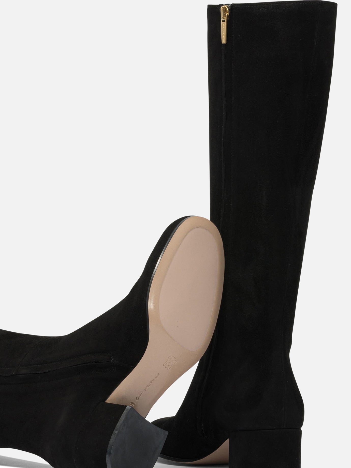 Al ginocchio 100% suede - 100% leather  Nero - Gianvito Rossi Donna | PDP | VIETTI Online Store | thumbnail_5