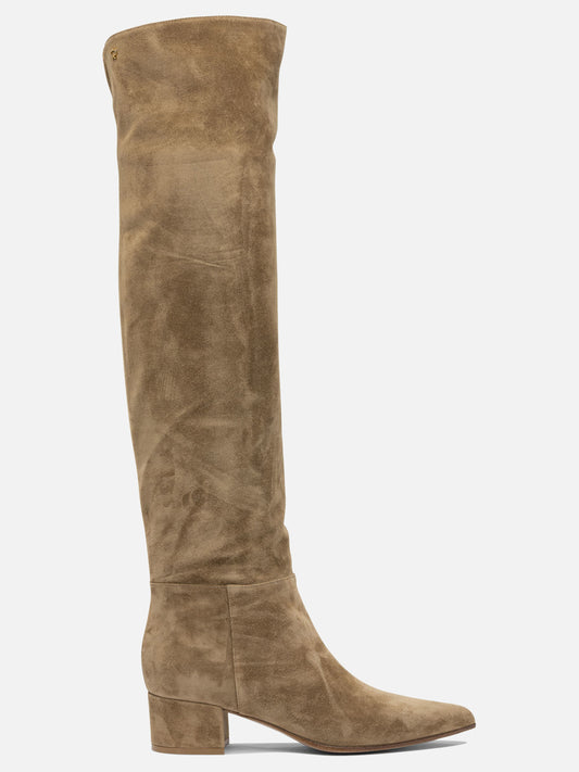 Sopra al ginocchio 100% suede - 100% leather  Beige - Gianvito Rossi Donna | PDP | VIETTI Online Store 
