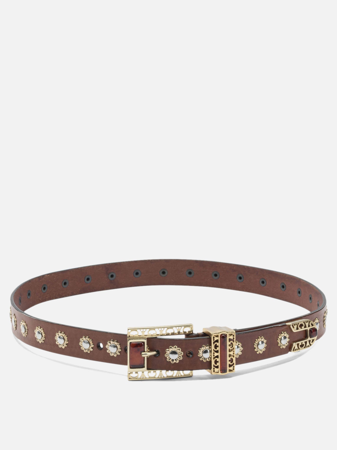 Cinture in pelle Solid colour  Marrone - Golden Goose Donna | PDP | VIETTI Online Store | Zoom-Modal
