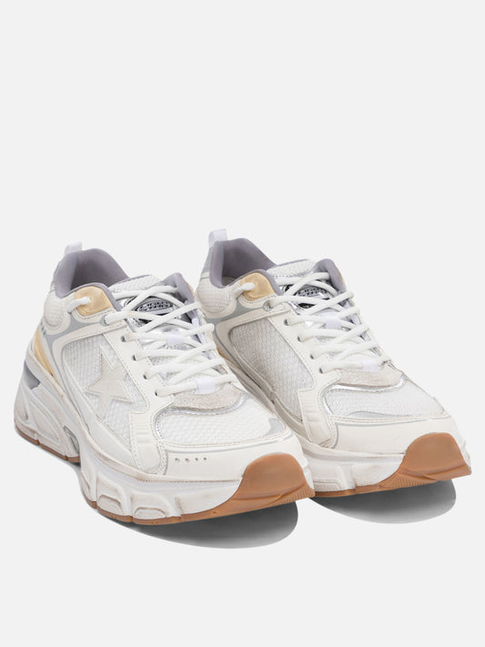 Low top sneakers 49% polyester 30% cow leather 12% polyurethane textile 9% ovine leather - 100% rubber  White - Golden Goose Women | PLP | VIETTI Online Store | 2
