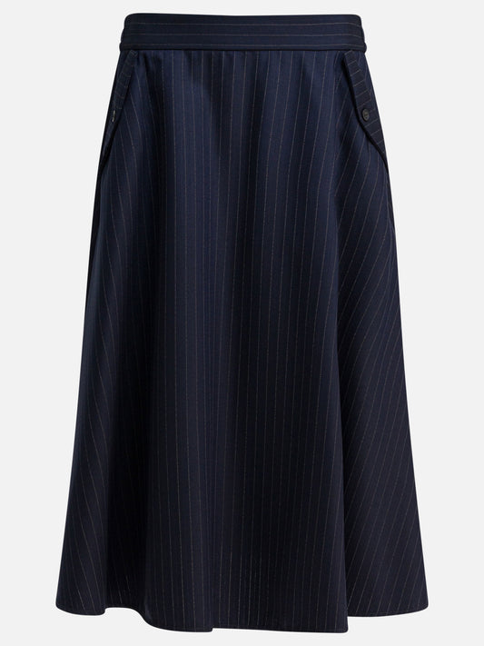 Midi skirts Pinstriped  Blue - Golden Goose Women | VIETTI Online Store 

