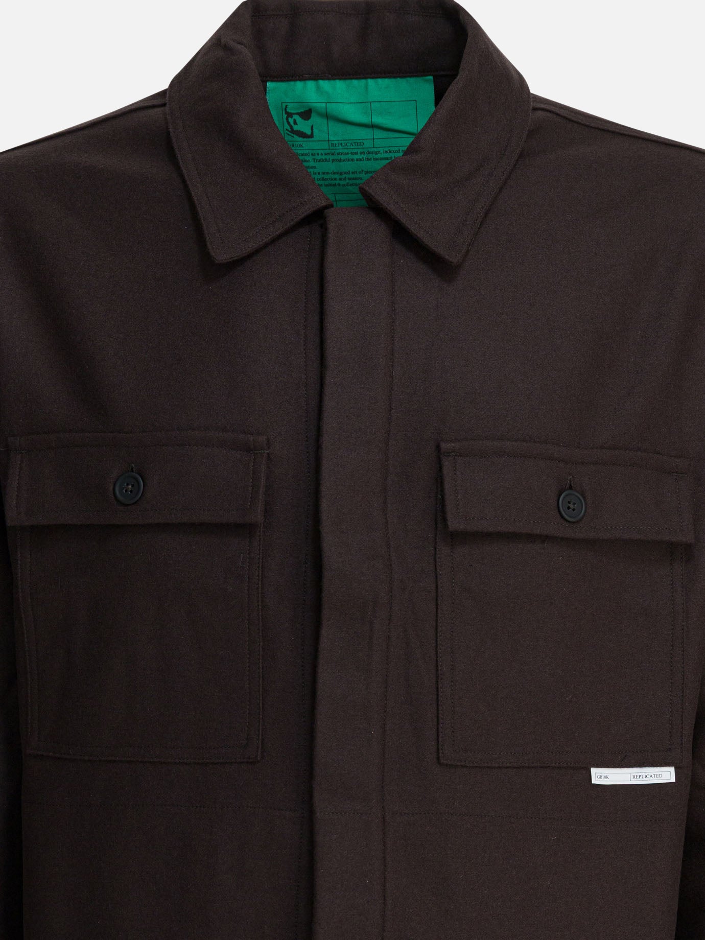 Overshirt jackets Tinta unita  Brown - Gr10K Men | PDP | VIETTI Online Store | thumbnail_3