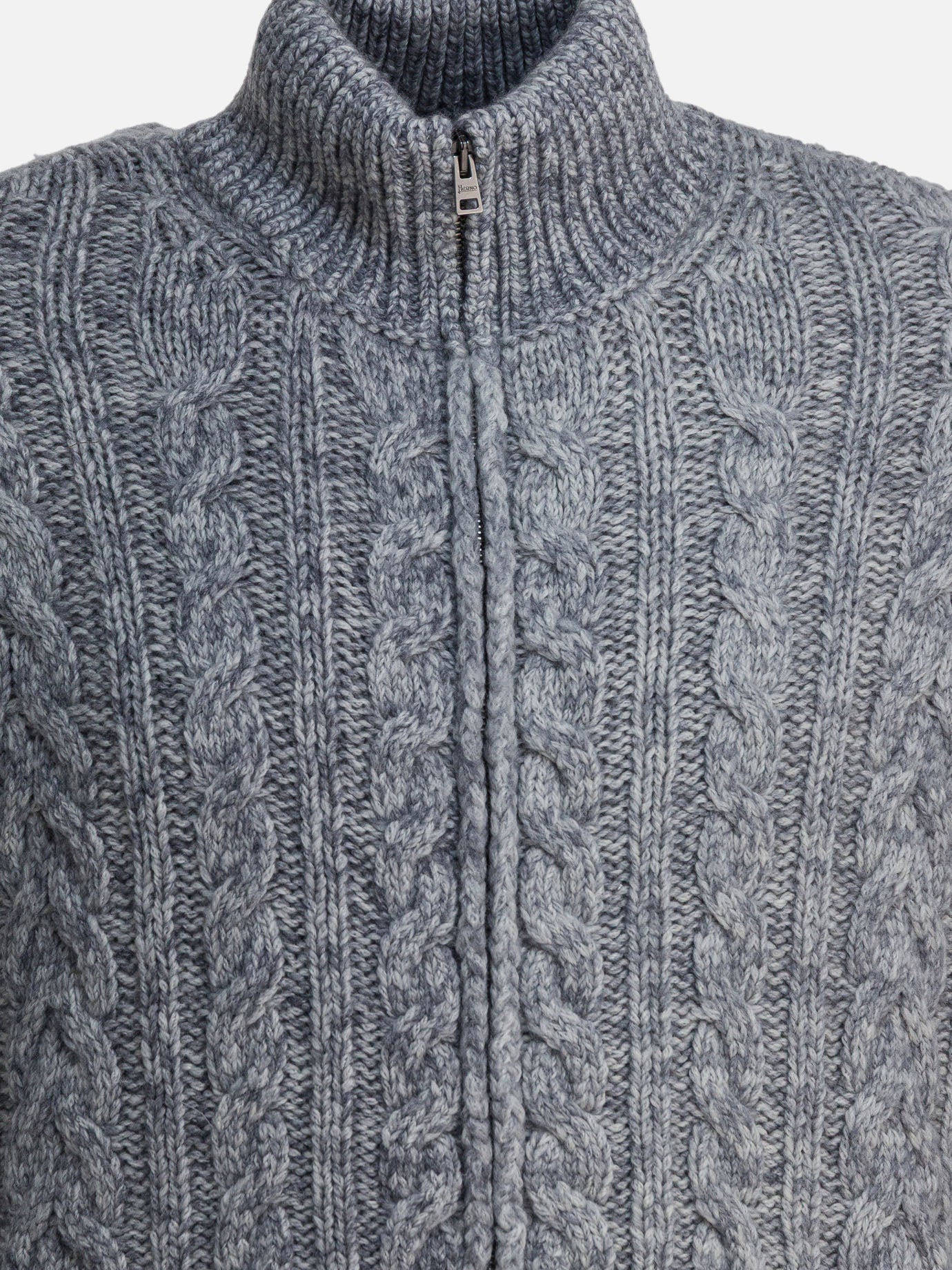 Cardigans Textured knit  Grey - Herno Men | PDP | VIETTI Online Store | thumbnail_3