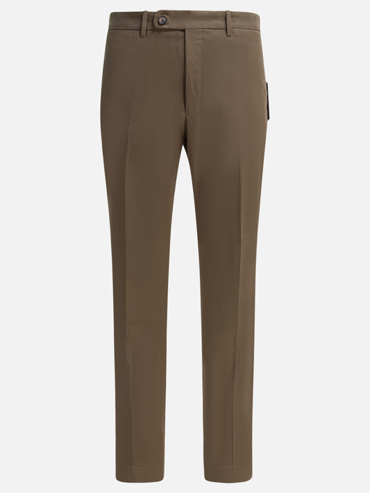 Tailored trousers Solid colour  Brown - Incotex Men | VIETTI Online Store 
