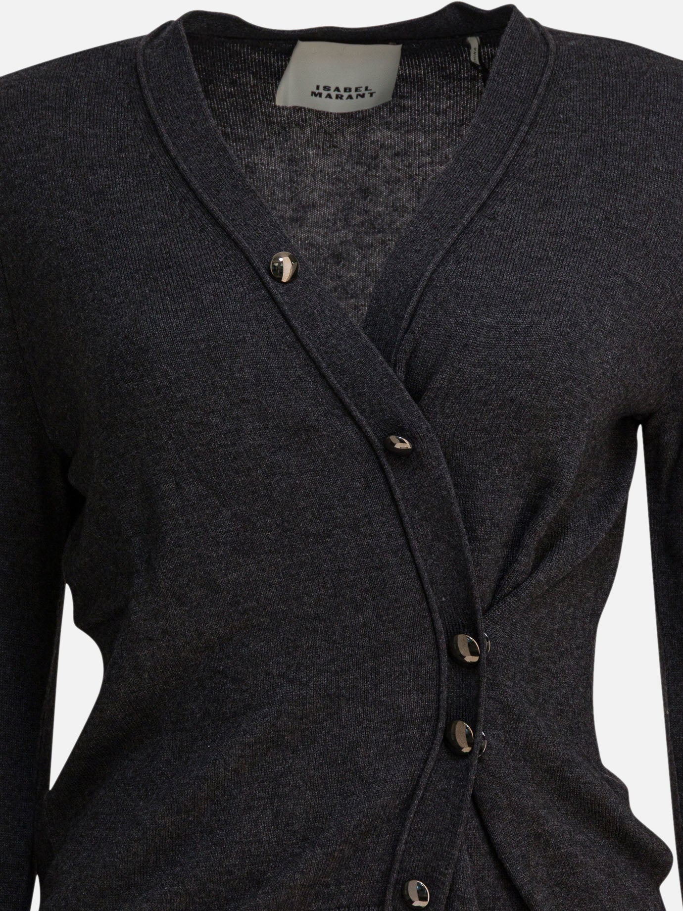 Cardigans Solid colour  Grey - Isabel Marant Women | PDP | VIETTI Online Store | thumbnail_3