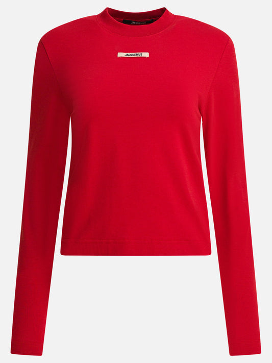 T-shirt girocollo Logo  Rosso - Jacquemus Donna | PLP | VIETTI Online Store 
