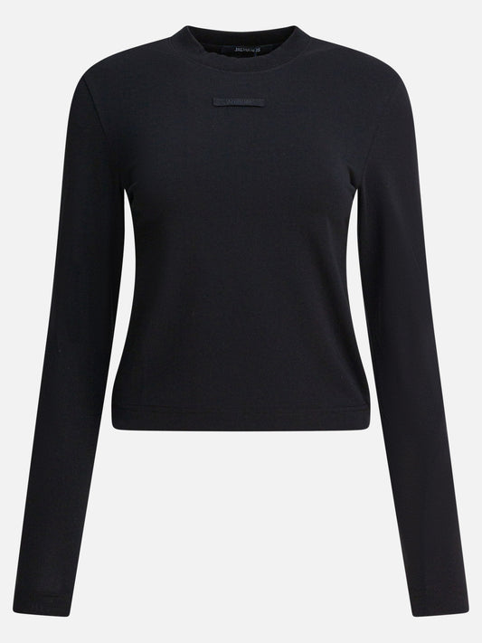 T-shirt girocollo Logo  Nero - Jacquemus Donna | PLP | VIETTI Online Store 
