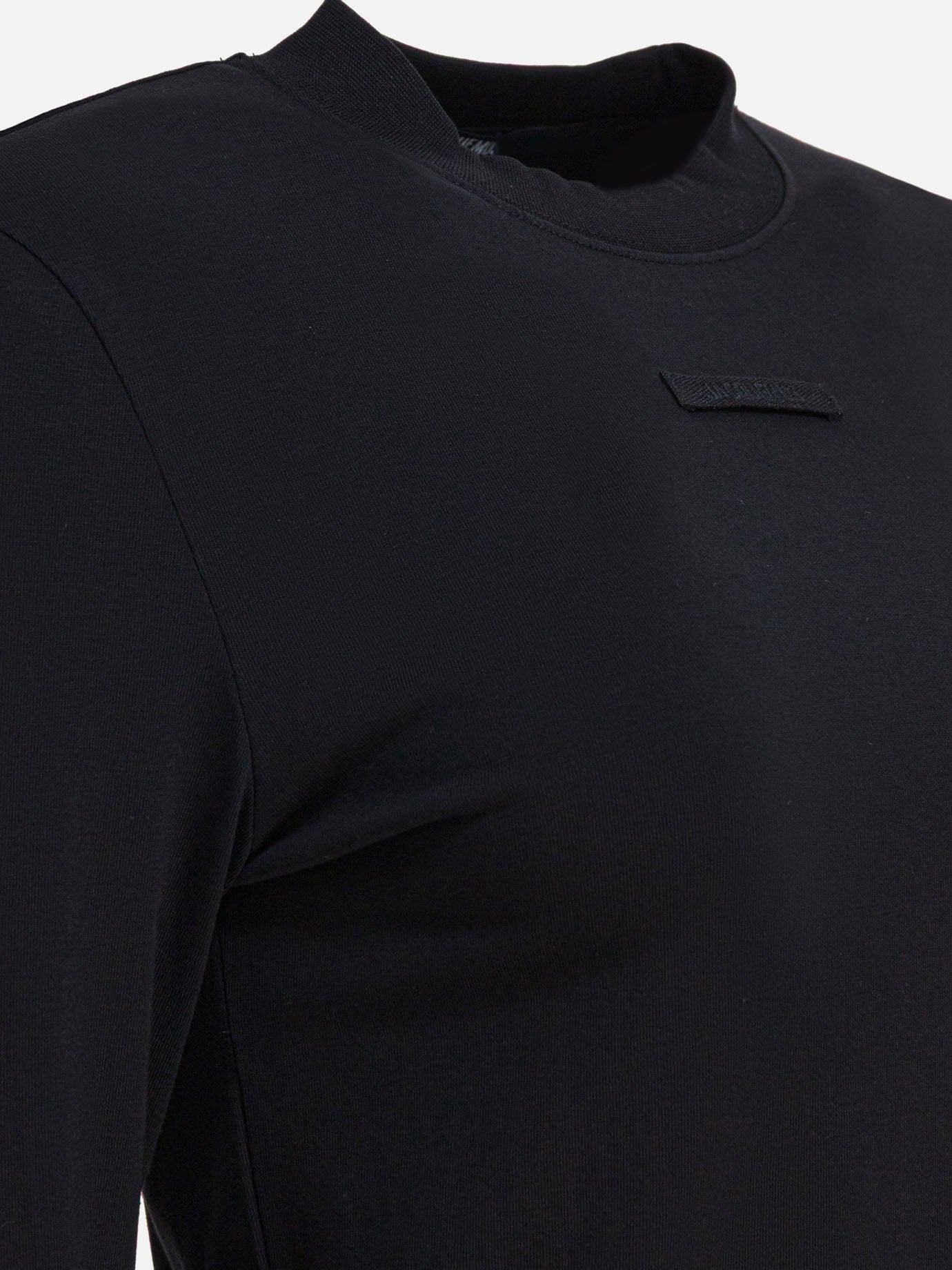 T-shirt girocollo Logo  Nero - Jacquemus Donna | PDP | VIETTI Online Store | Zoom-Modal_4
