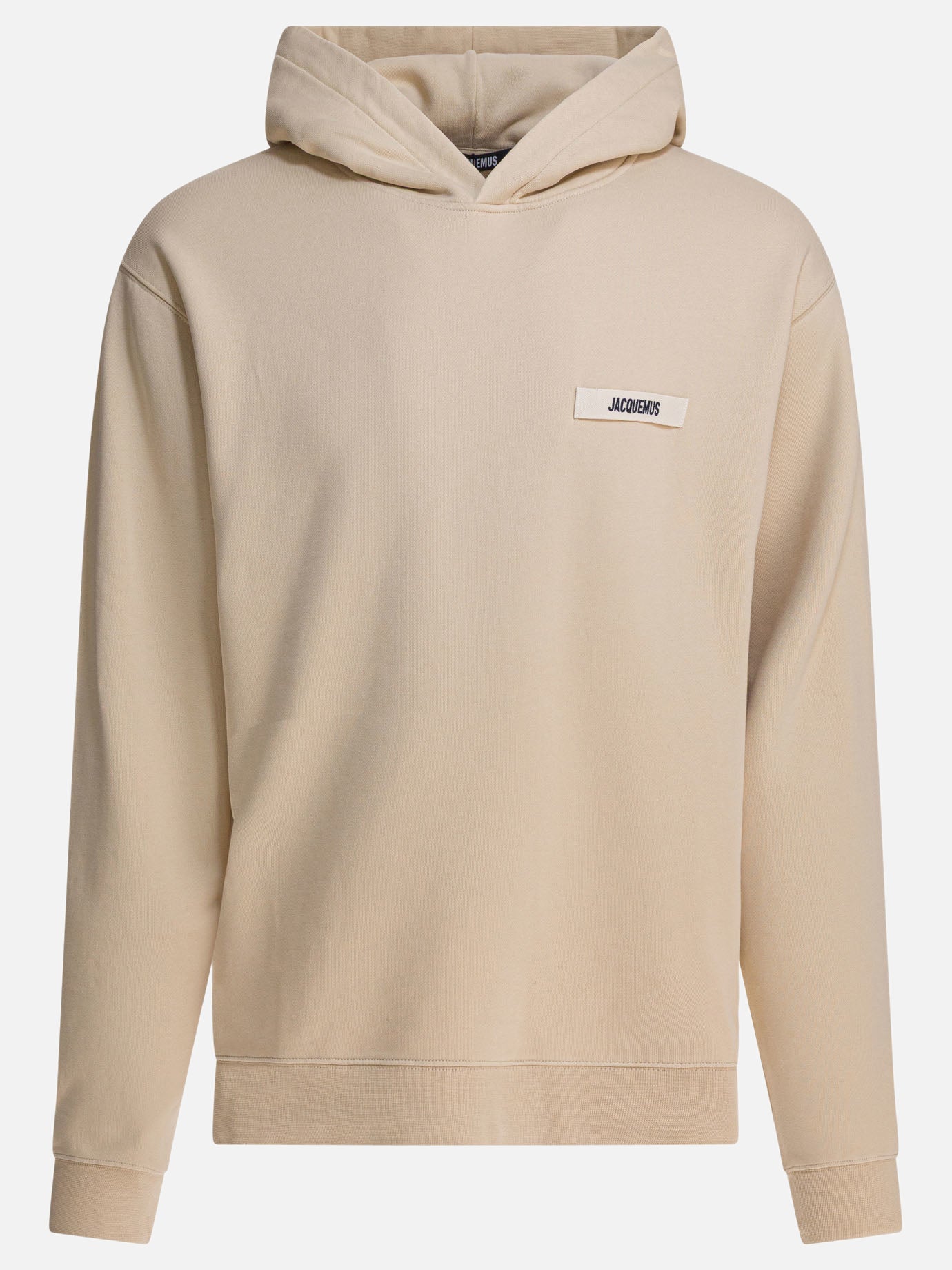 Jacquemus Felpa con cappuccio &quot;Gros Grain&quot; 12239370_S Beige thumbnail_1