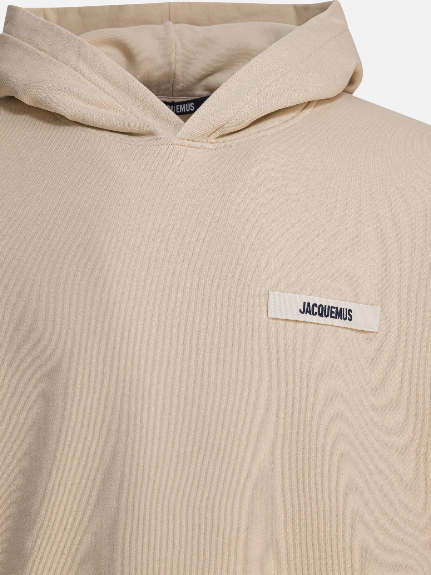 Jacquemus Felpa con cappuccio &quot;Gros Grain&quot; 12239370_S Beige thumbnail_3