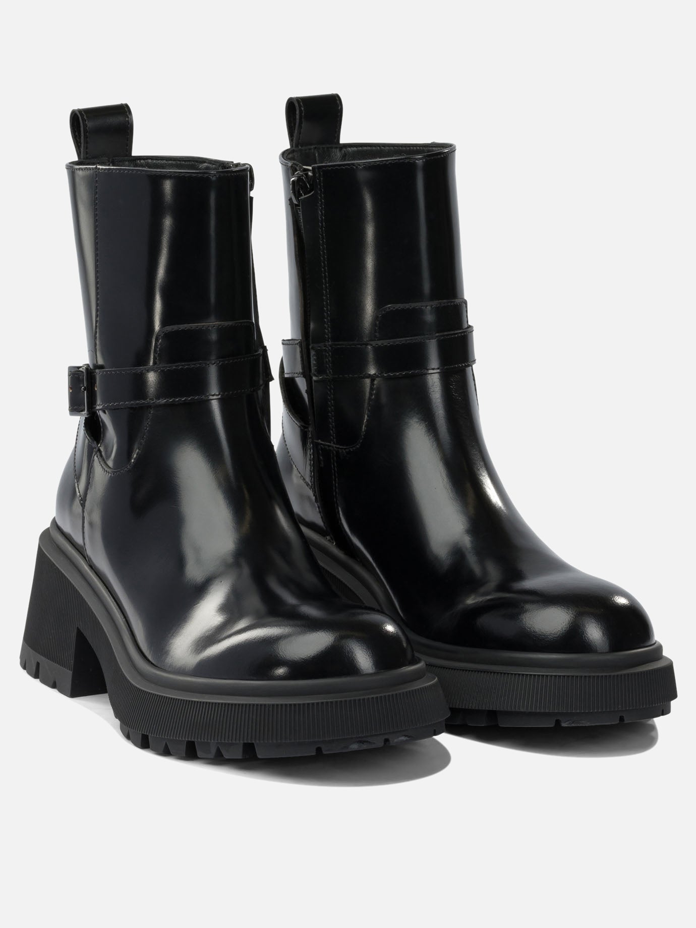 Zipped boots 100% calf leather - 100% rubber  Black - Jimmy Choo Women | PDP | VIETTI Online Store | Zoom-Modal_2
