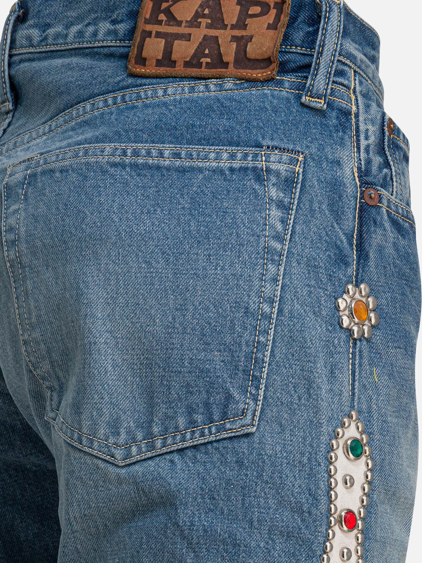 Jeans a gamba dritta Denim  Blu - KAPITAL Uomo | PDP | VIETTI Online Store | Zoom-Modal_4
