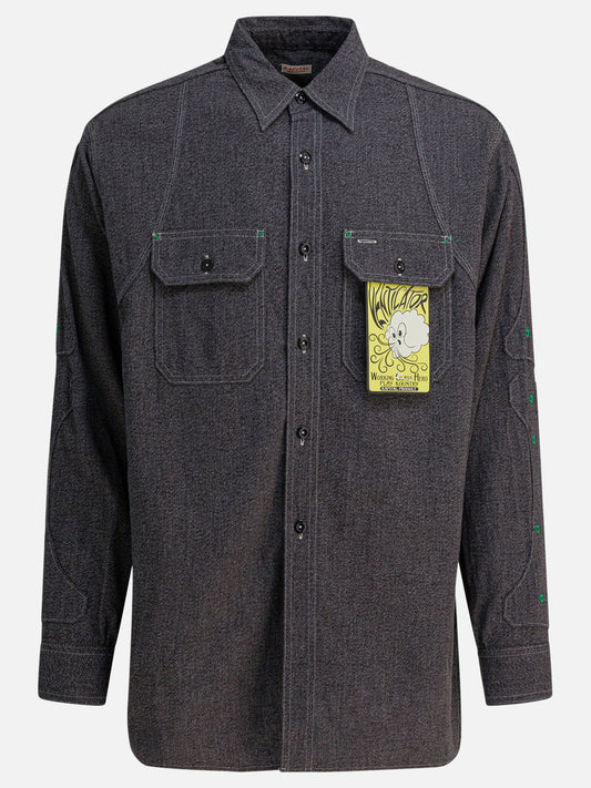 Camicie casual Solid colour  Grigio - KAPITAL Uomo | PLP | VIETTI Online Store 
