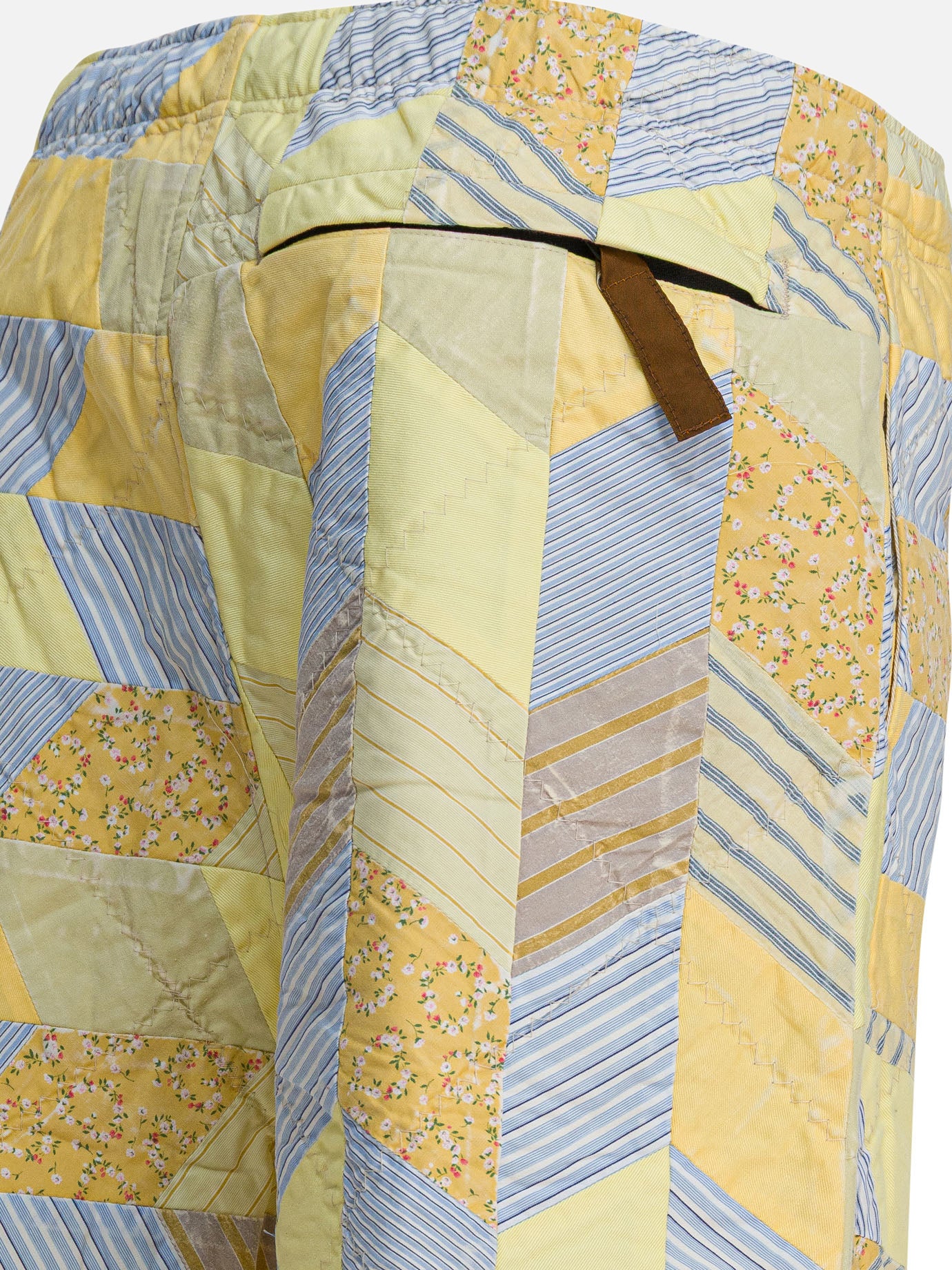 Short con lacci Patchwork  Giallo - KAPITAL Uomo | PDP | VIETTI Online Store | thumbnail_4