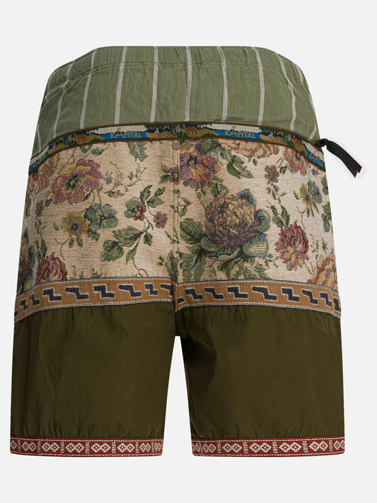 Short con lacci Patchwork  Verde - KAPITAL Uomo | PDP | VIETTI Online Store | 2

