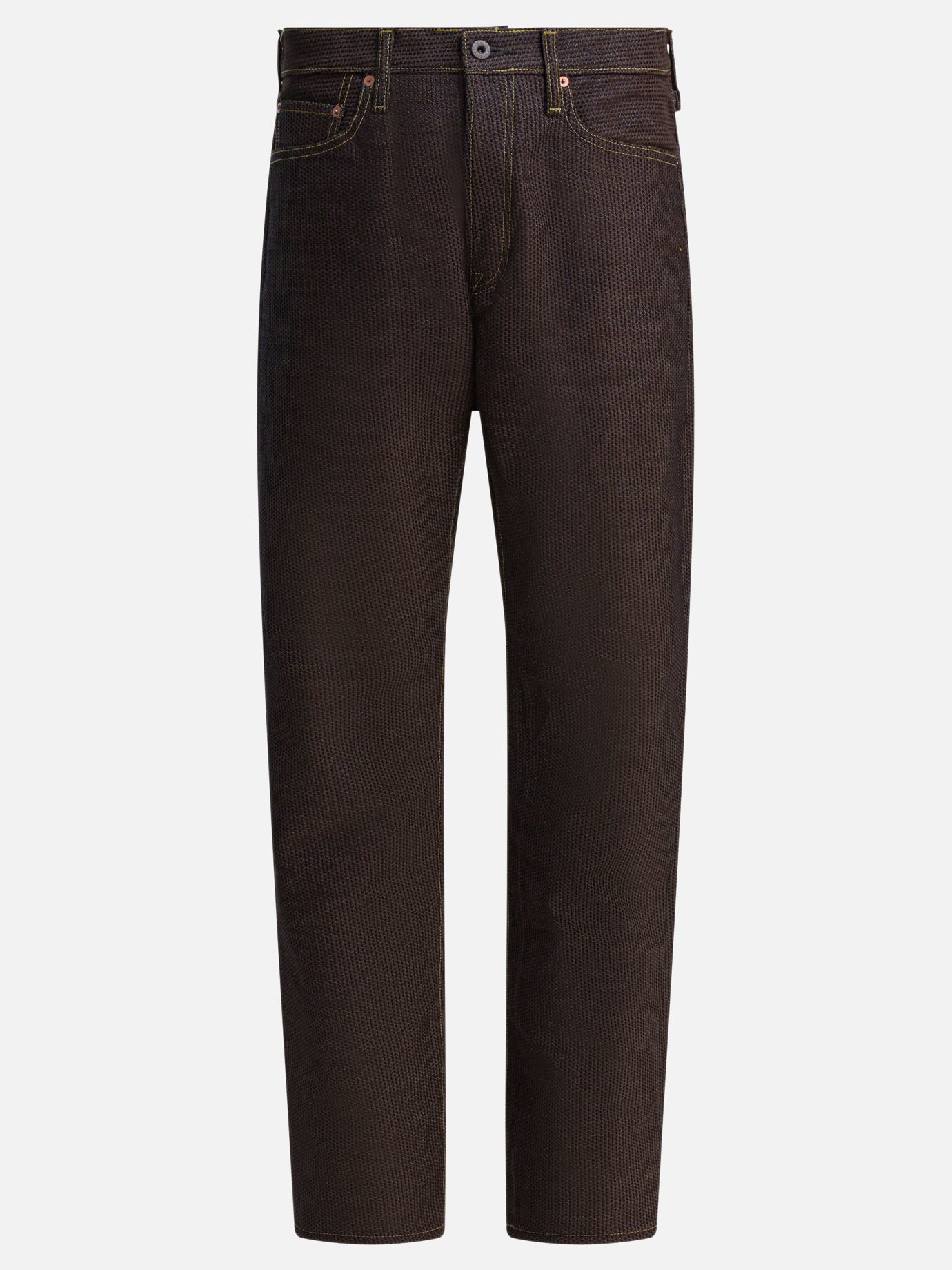 Jeans a gamba dritta Denim  Marrone - KAPITAL Uomo | PDP | VIETTI Online Store | Zoom-Modal
