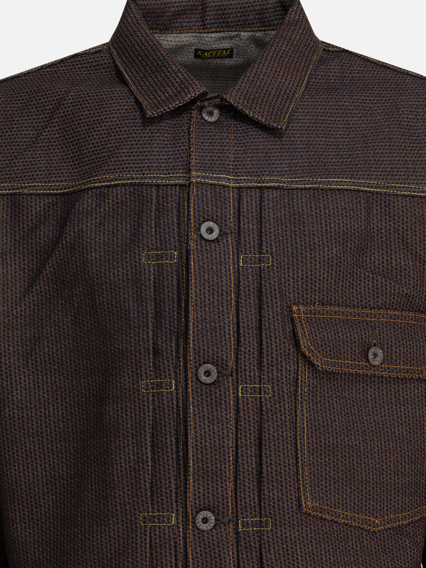 Denim jackets Solid colour  Brown - KAPITAL Men | PDP | VIETTI Online Store | Zoom-Modal_3
