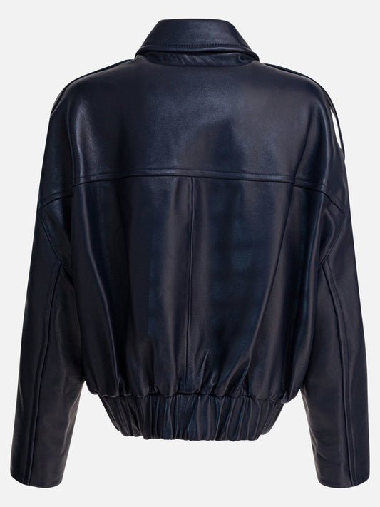 Bomber jackets Solid colour  Blue - Khaite Women | PDP | VIETTI Online Store | 2
