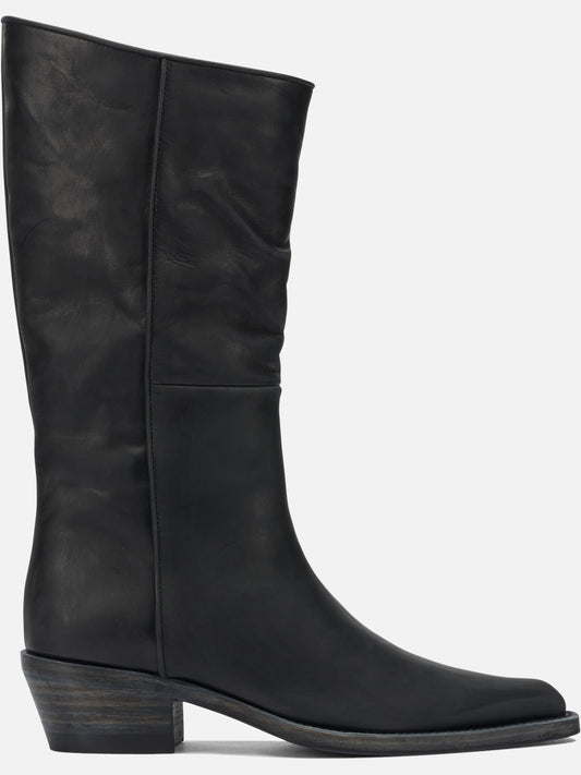 Knee-high 100% Leather  Black - Khaite Women | PLP | VIETTI Online Store 
