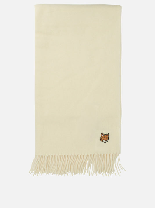 Fringed scarves Logo  White - Maison Kitsuné Men | PDP | VIETTI Online Store 
