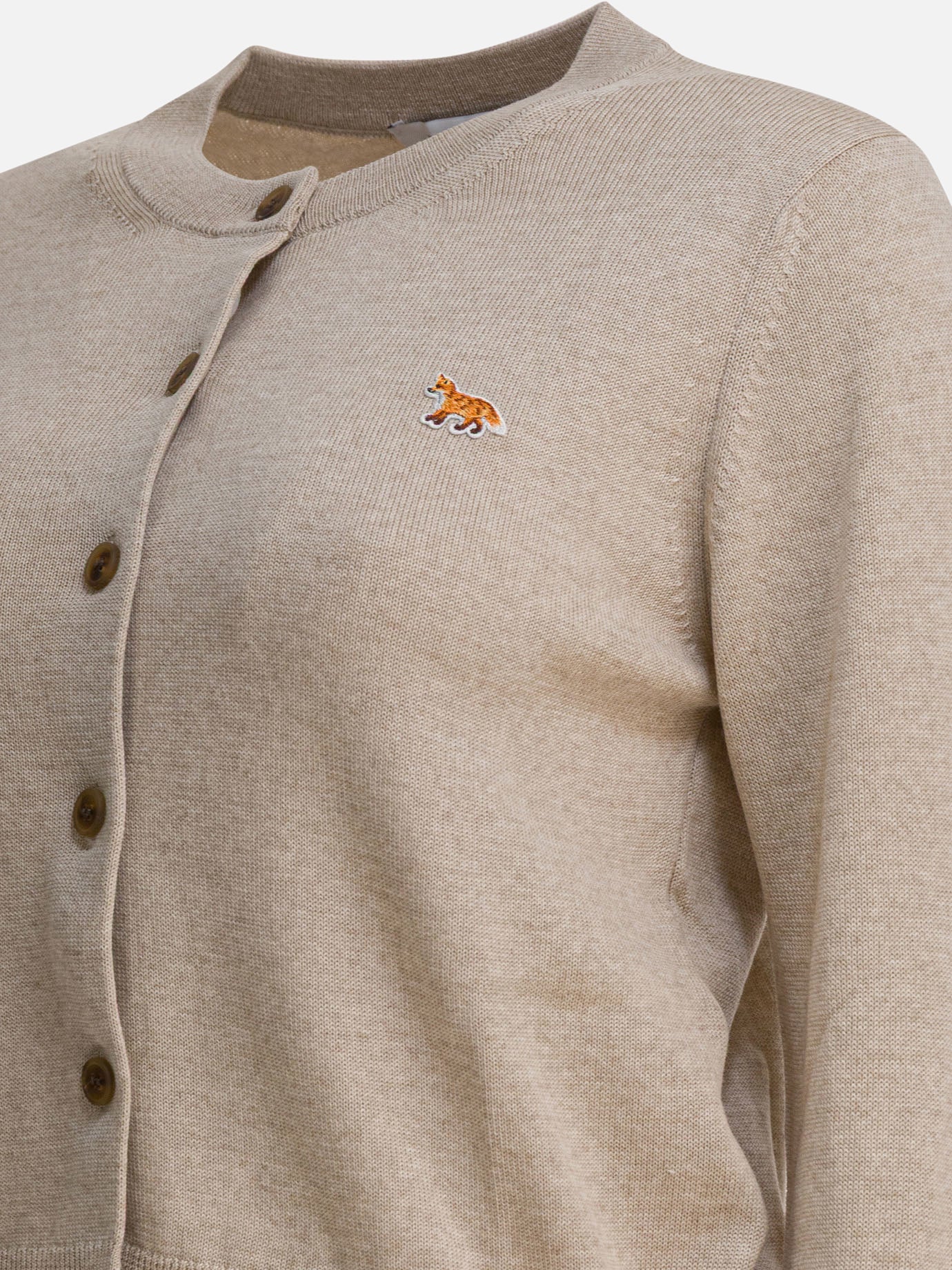 Cardigans Logo  Beige - Maison Kitsuné Women | PDP | VIETTI Online Store | thumbnail_4