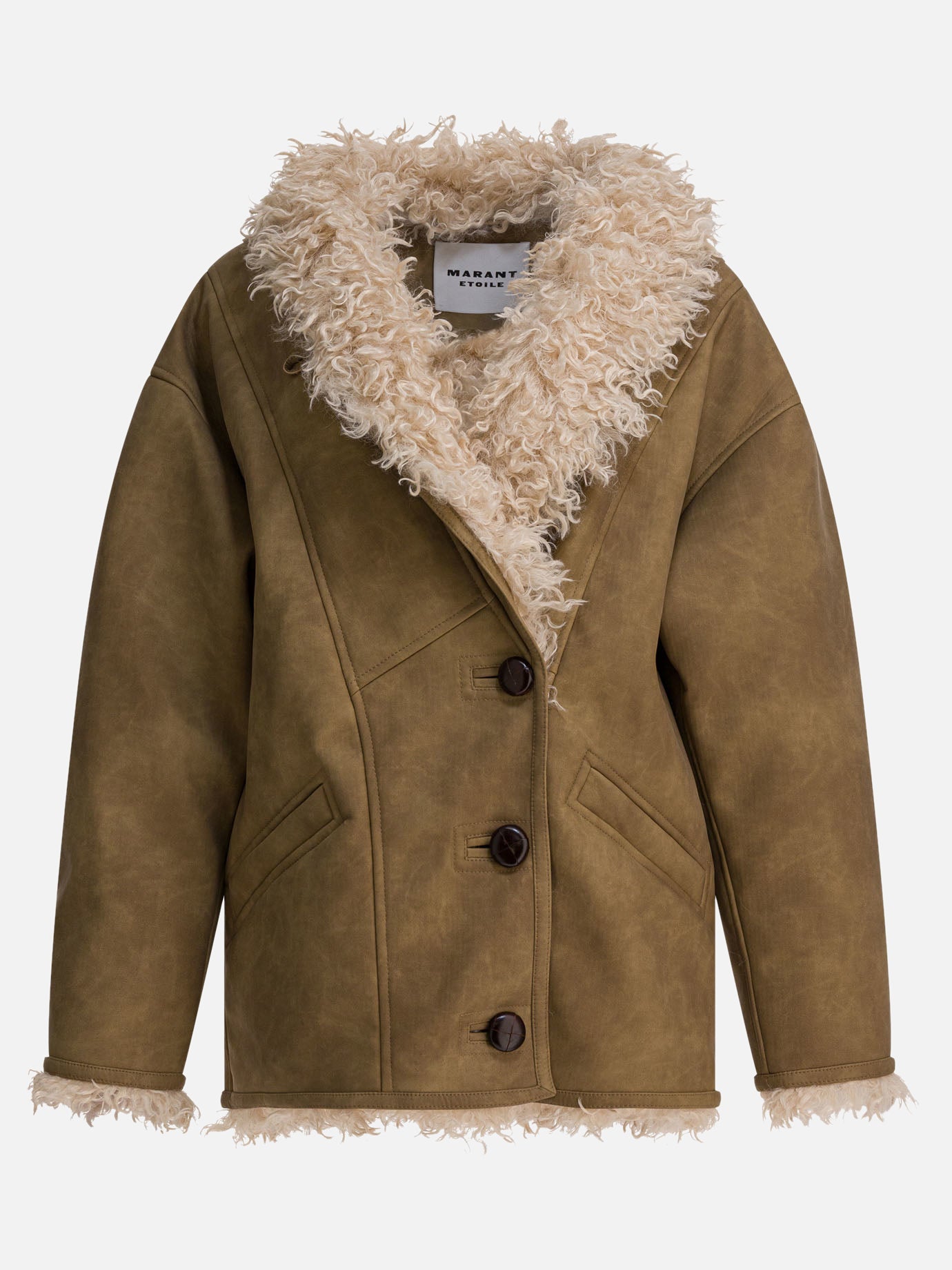 Shearling jackets Solid colour  Brown - Marant Étoile Women | PDP | VIETTI Online Store | Zoom-Modal
