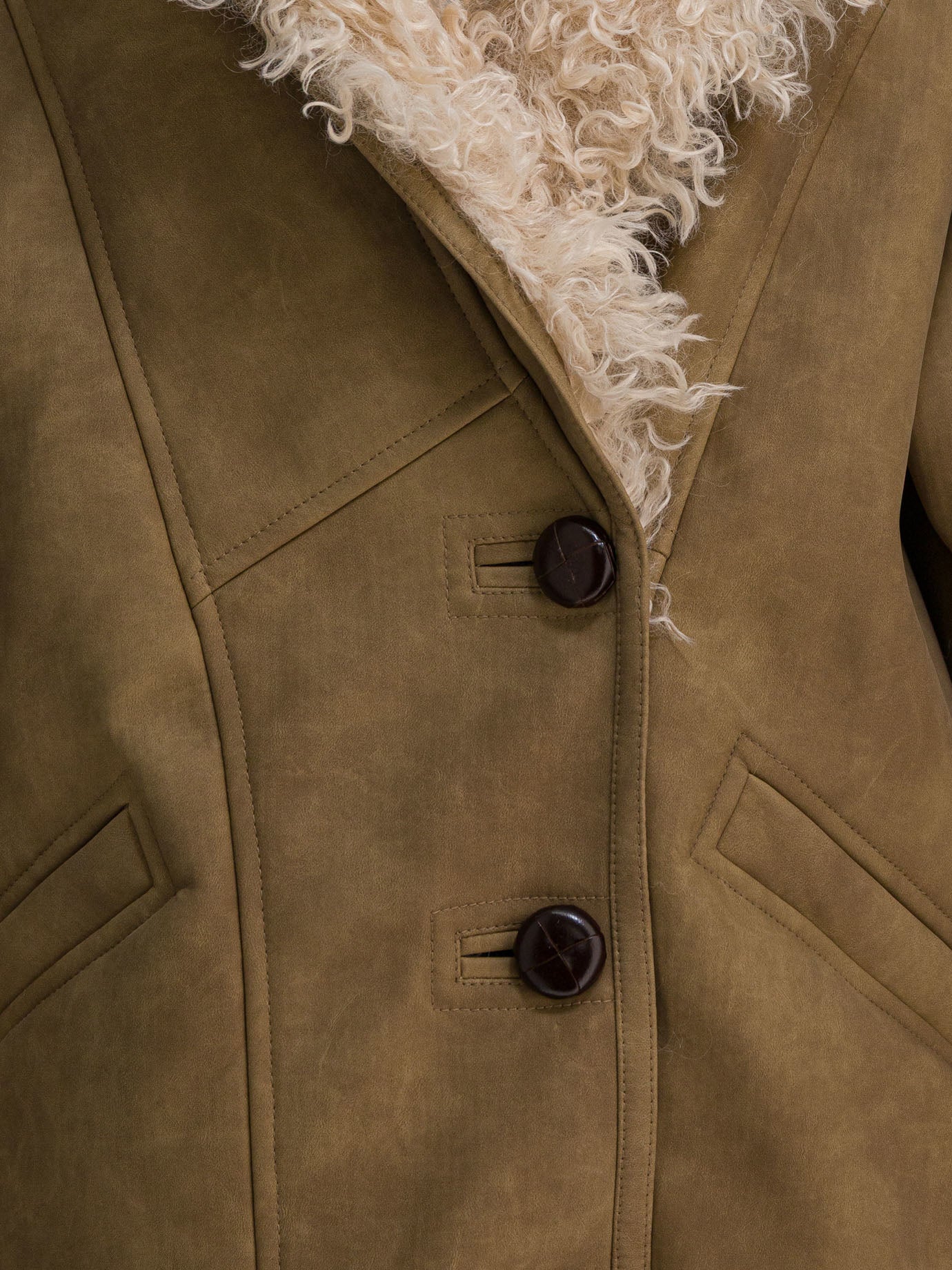 Shearling jackets Solid colour  Brown - Marant Étoile Women | PDP | VIETTI Online Store | thumbnail_3
