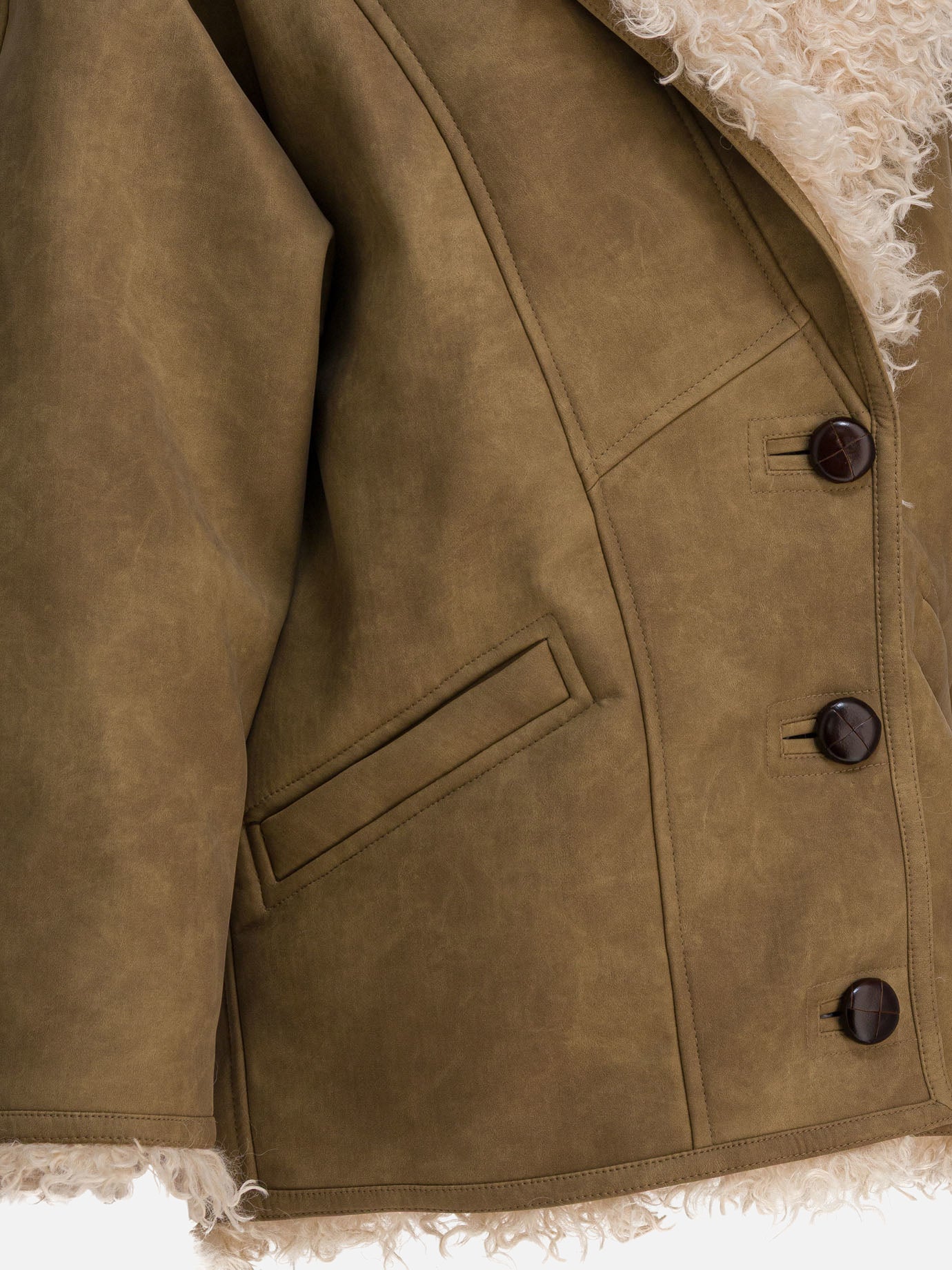 Shearling jackets Solid colour  Brown - Marant Étoile Women | PDP | VIETTI Online Store | thumbnail_4