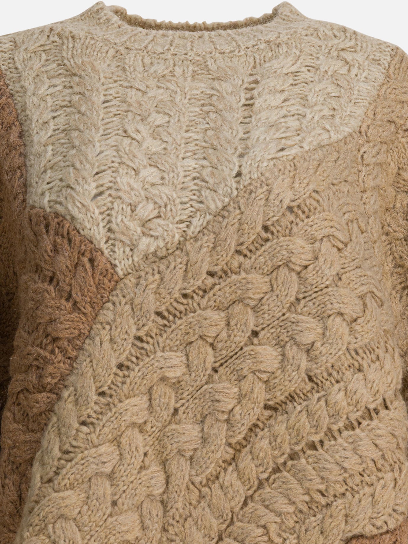 Crewneck sweaters Textured knit  Beige - Marant Étoile Women | PDP | VIETTI Online Store | Zoom-Modal_3
