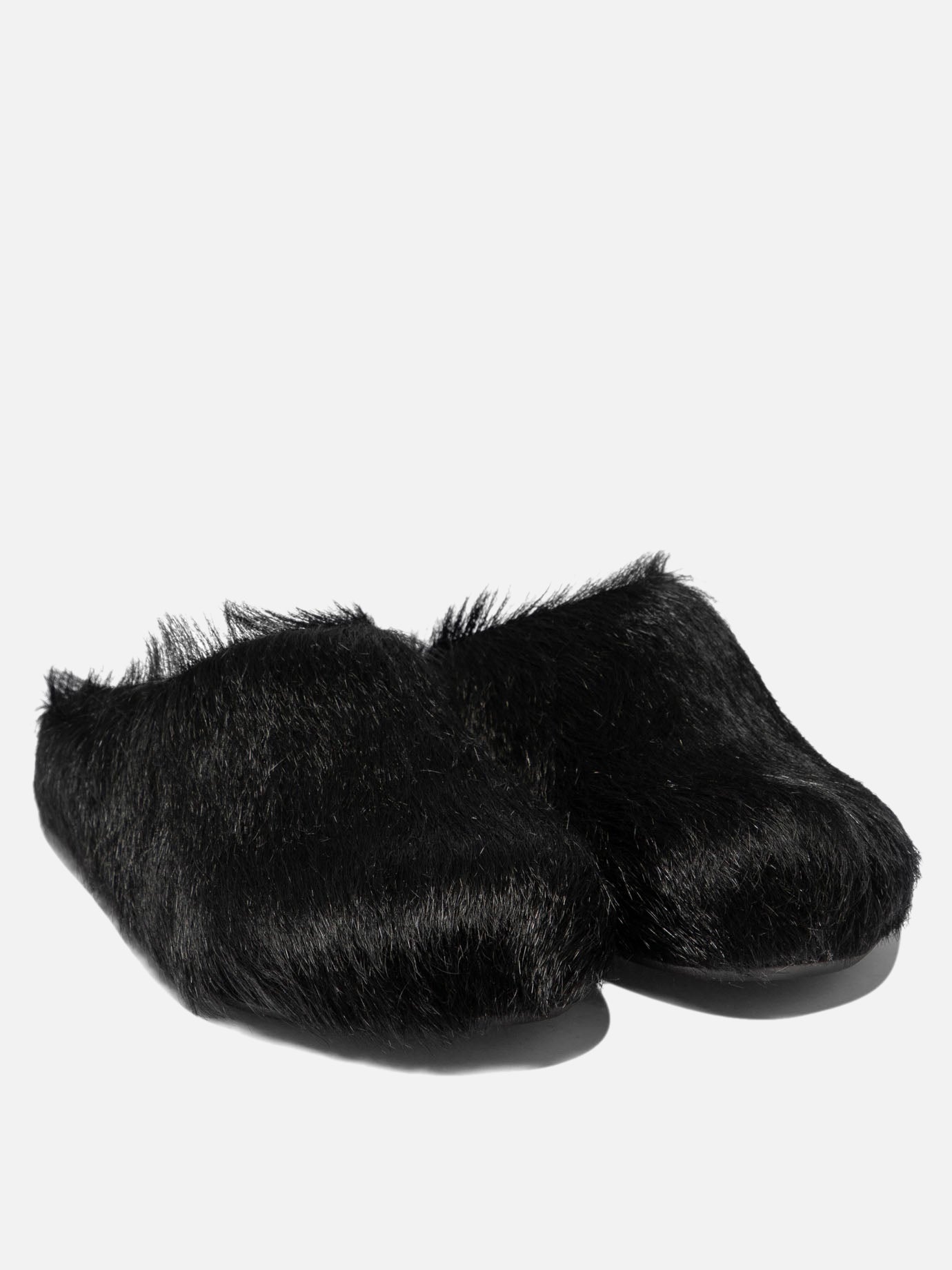 Slippers 100% calf hair - 100% rubber  Black - Marni Women | PDP | VIETTI Online Store | Zoom-Modal_2
