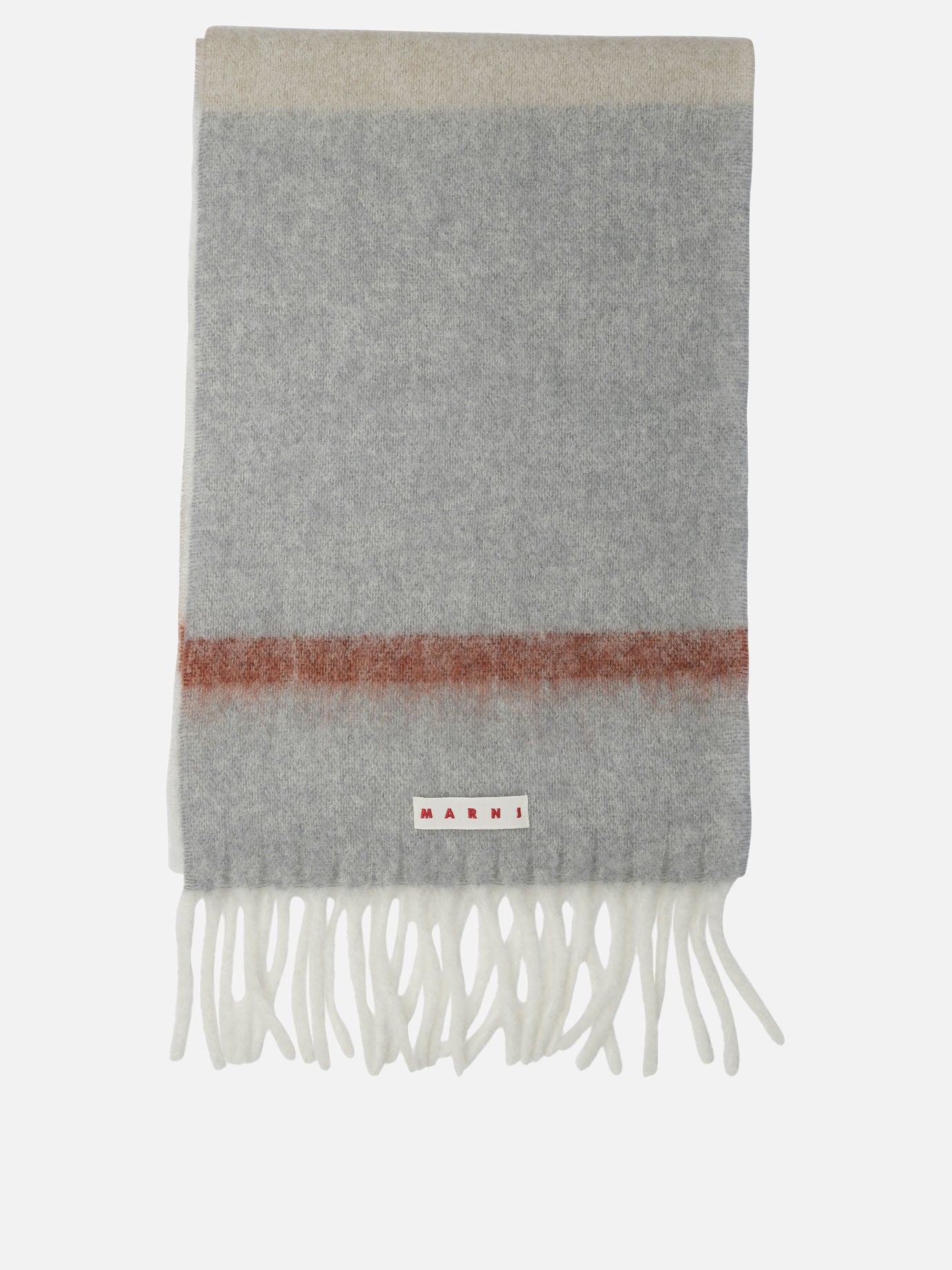 Sciarpe con frange 28% mohair 28% alpaca 24% virgin wool 20% polyamide  Grigio - Marni Donna | PDP | VIETTI Online Store | Zoom-Modal
