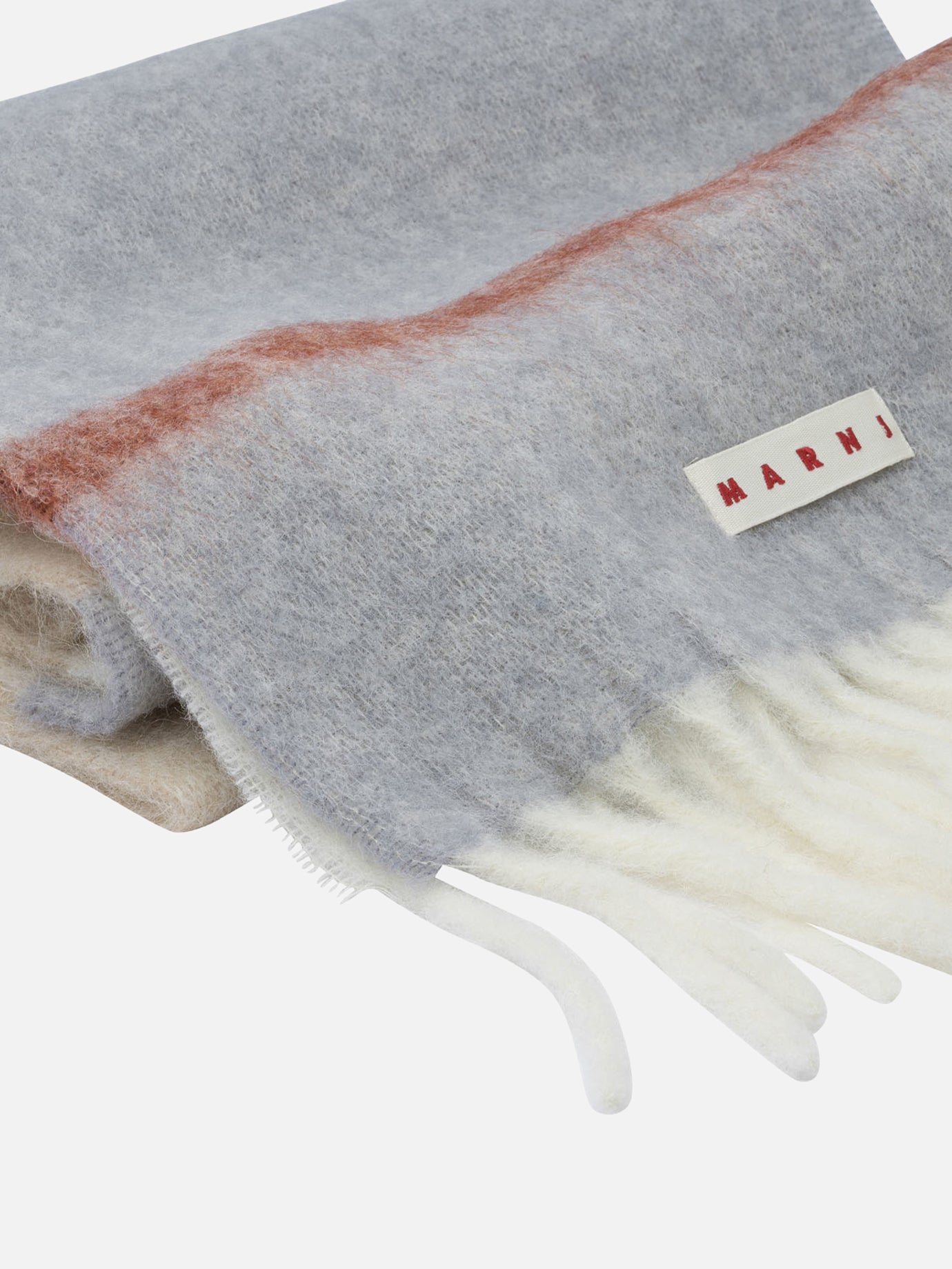 Sciarpe con frange 28% mohair 28% alpaca 24% virgin wool 20% polyamide  Grigio - Marni Donna | PDP | VIETTI Online Store | thumbnail_2