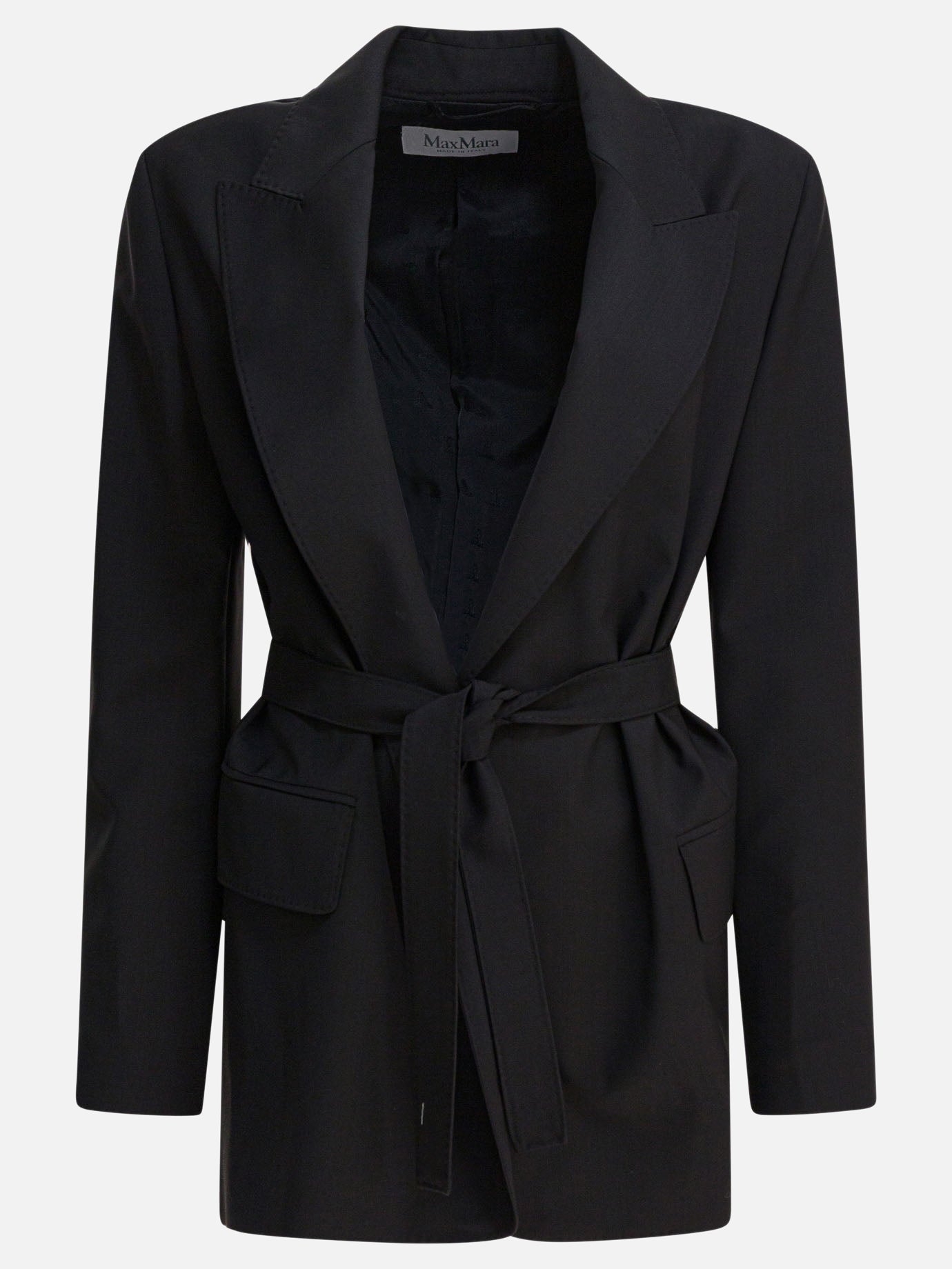 Max Mara Blazer in tela di lana 18031925_40 Black thumbnail_1