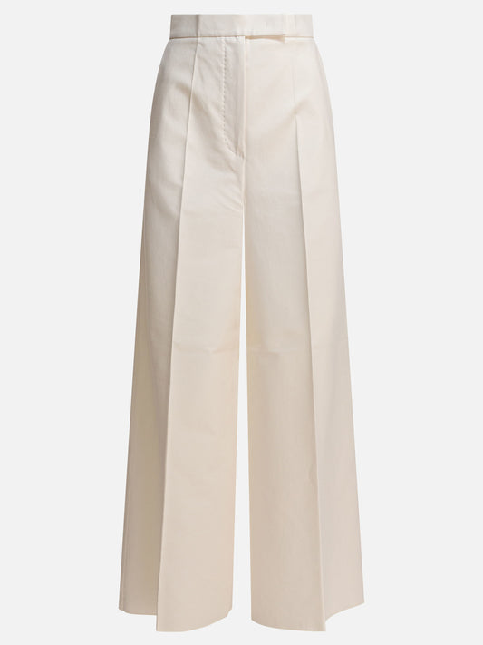 Max Mara Pantaloni gamba larga 10637674_38 White 1