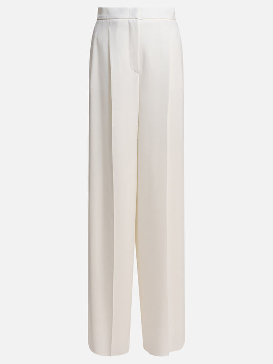 Max Mara Pantalone ampio in cady 16919893_38 White 1