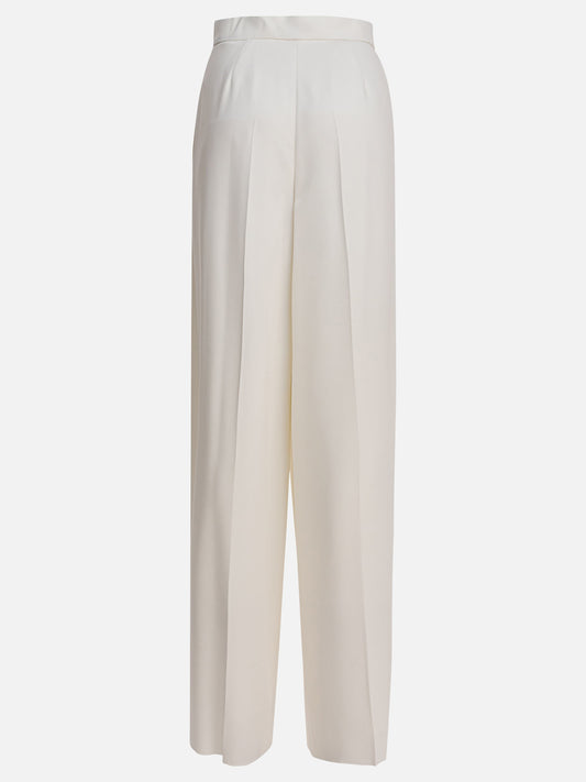 Max Mara Pantalone ampio in cady 16919893_38 White 2
