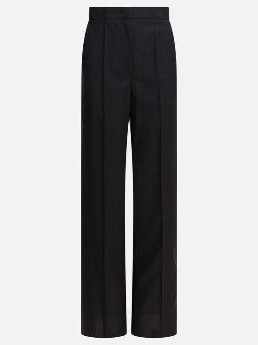 Max Mara Pantaloni dritti in lana light 16254019_40 Black 1