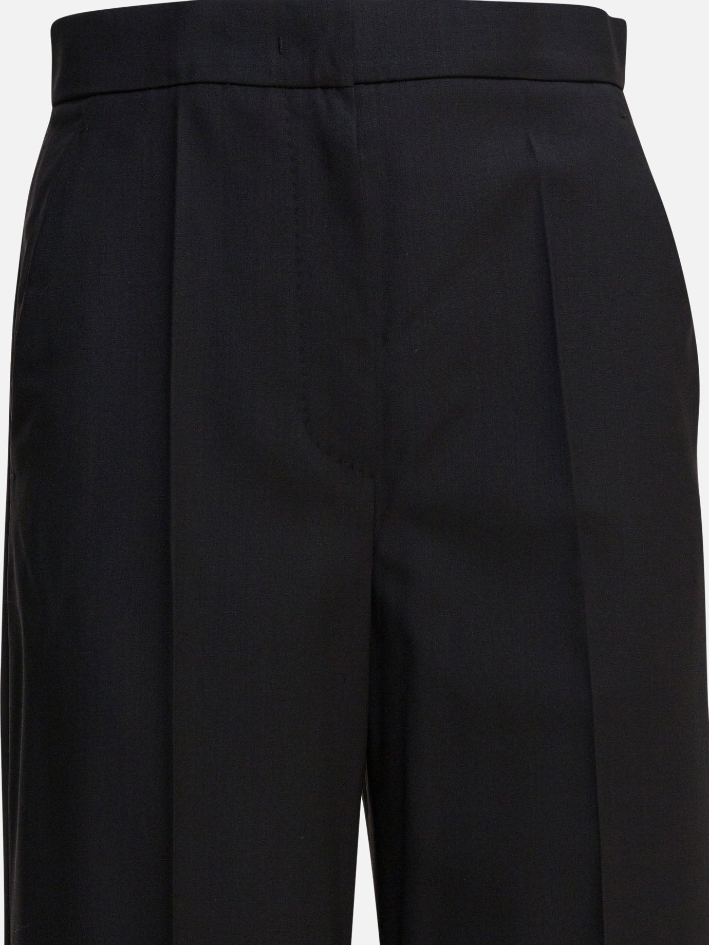 Max Mara Pantaloni dritti in lana light 16254019_40 Black thumbnail_3