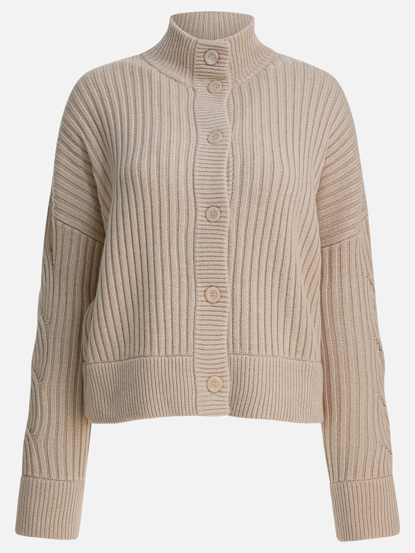 Cardigan Solid colour  Beige - Max Mara Donna | PDP | VIETTI Online Store | Zoom-Modal

