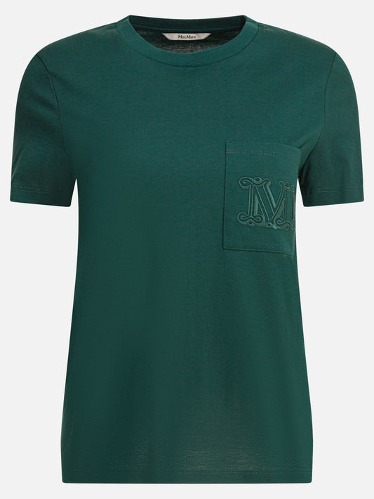 T-shirt girocollo Logo  Verde - Max Mara Donna | PLP | VIETTI Online Store 
