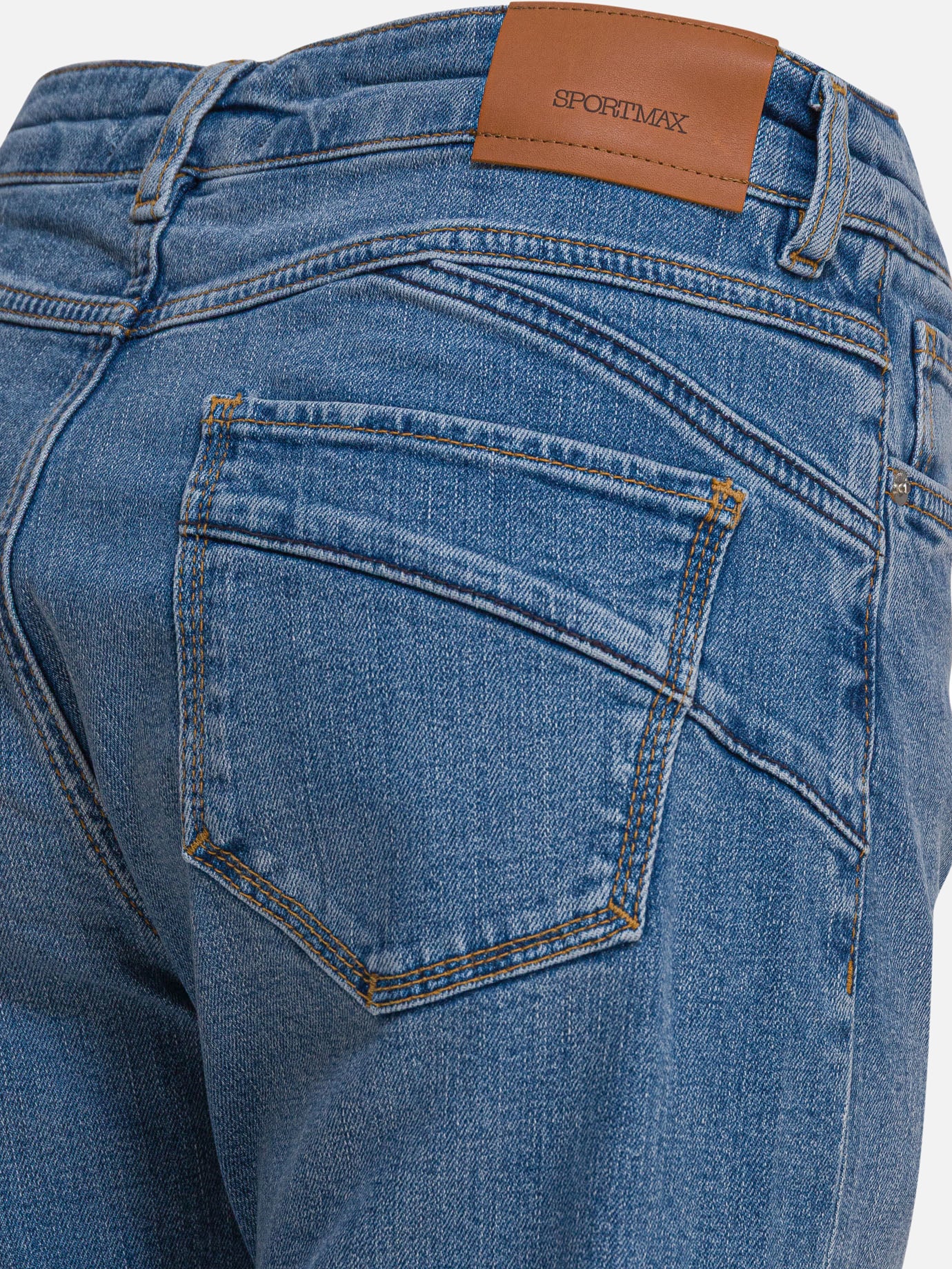 Jeans a gamba dritta Solid colour  Blu - Max Mara Sportmax Donna | PDP | VIETTI Online Store | thumbnail_4