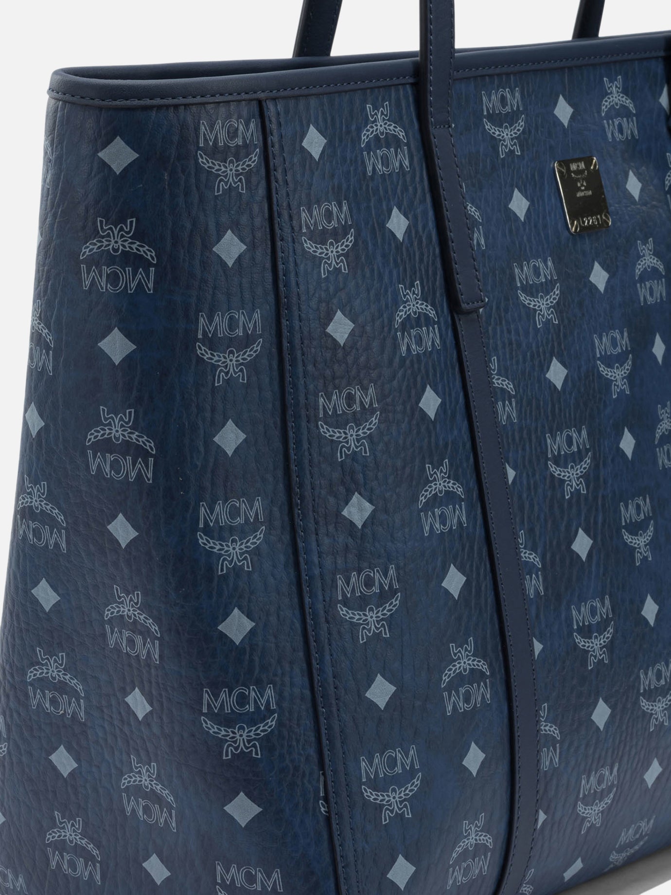 Large bags 63% polyurethane 20% polyester 17% cotton  Blue - Mcm Women | PDP | VIETTI Online Store | thumbnail_4