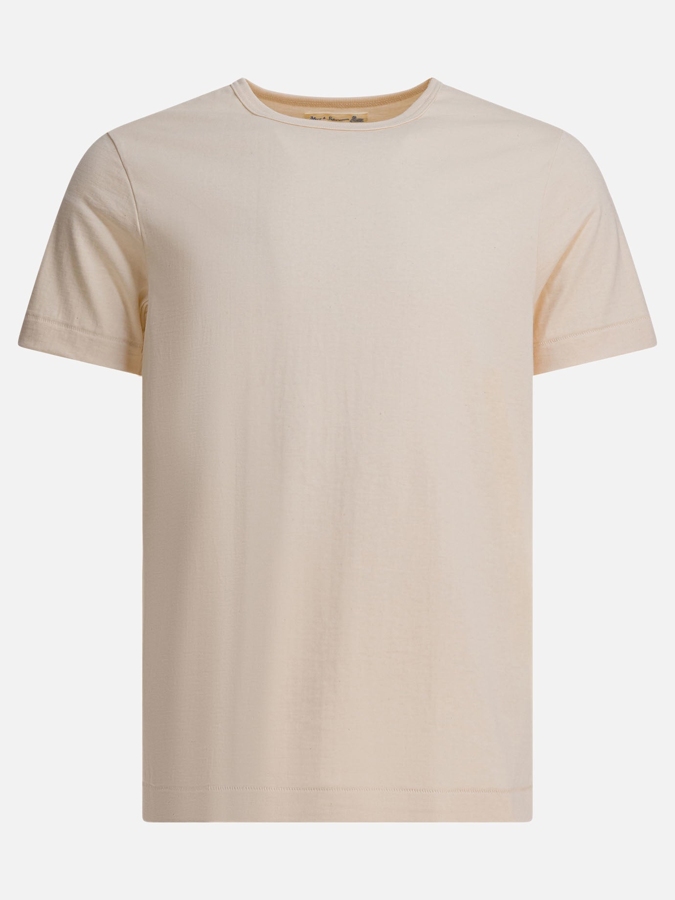 Crewneck t-shirts Solid colour  Beige - Merz b. Schwanen Men | PDP | VIETTI Online Store | Zoom-Modal
