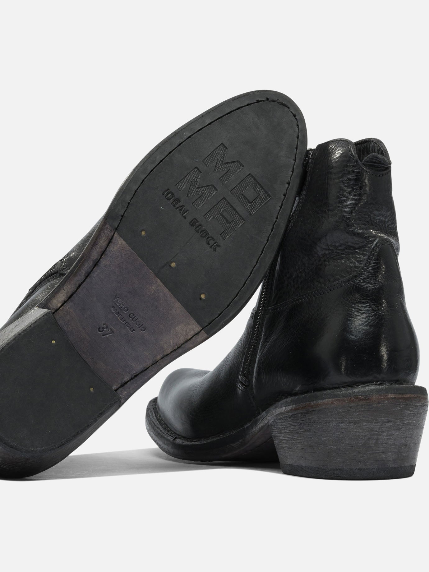Cowboy 100% leather - 80% rubber 20% leather  Nero - Moma Donna | PDP | VIETTI Online Store | thumbnail_5